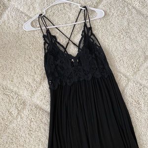 Free People black midi dress